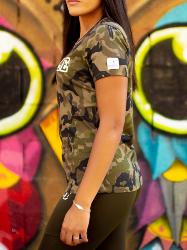 t-shirt camo femme