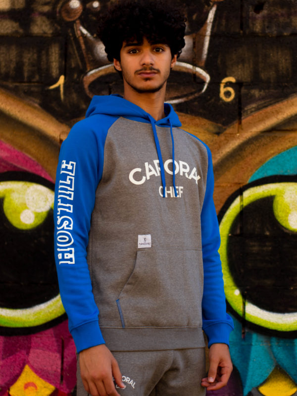 Sweat capuche Bleu hostile